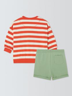 John Lewis Baby Sunshine Sweatshirt and Shorts Set, Multi - view 2, Multi