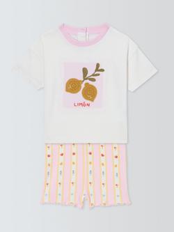 John Lewis Baby Lemon T-Shirt & Shorts Set, Multi, Multi