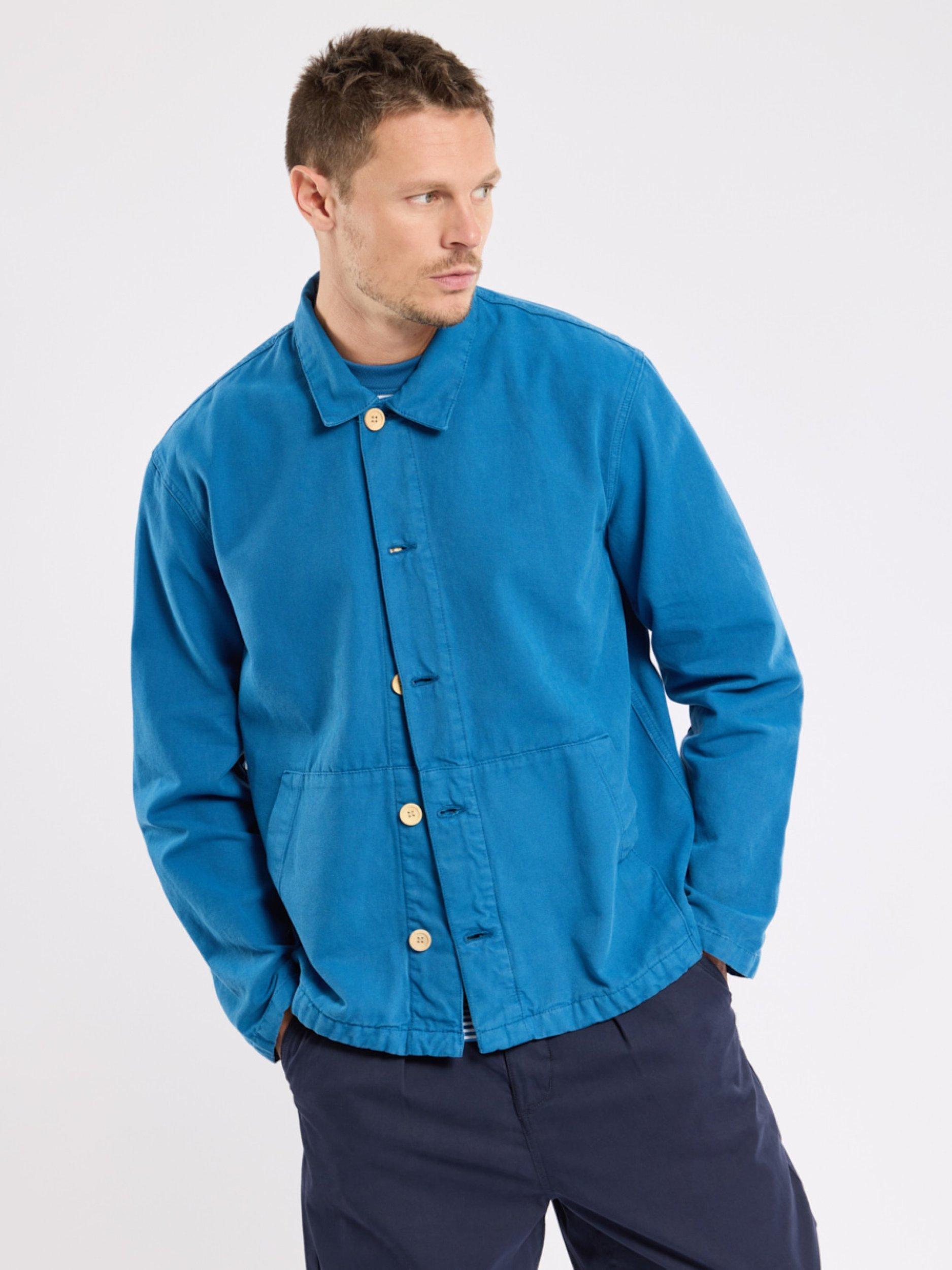 Product image 2 of 6, which shows Armor Lux Cotton Canvas Jacket, Dark Blue, S