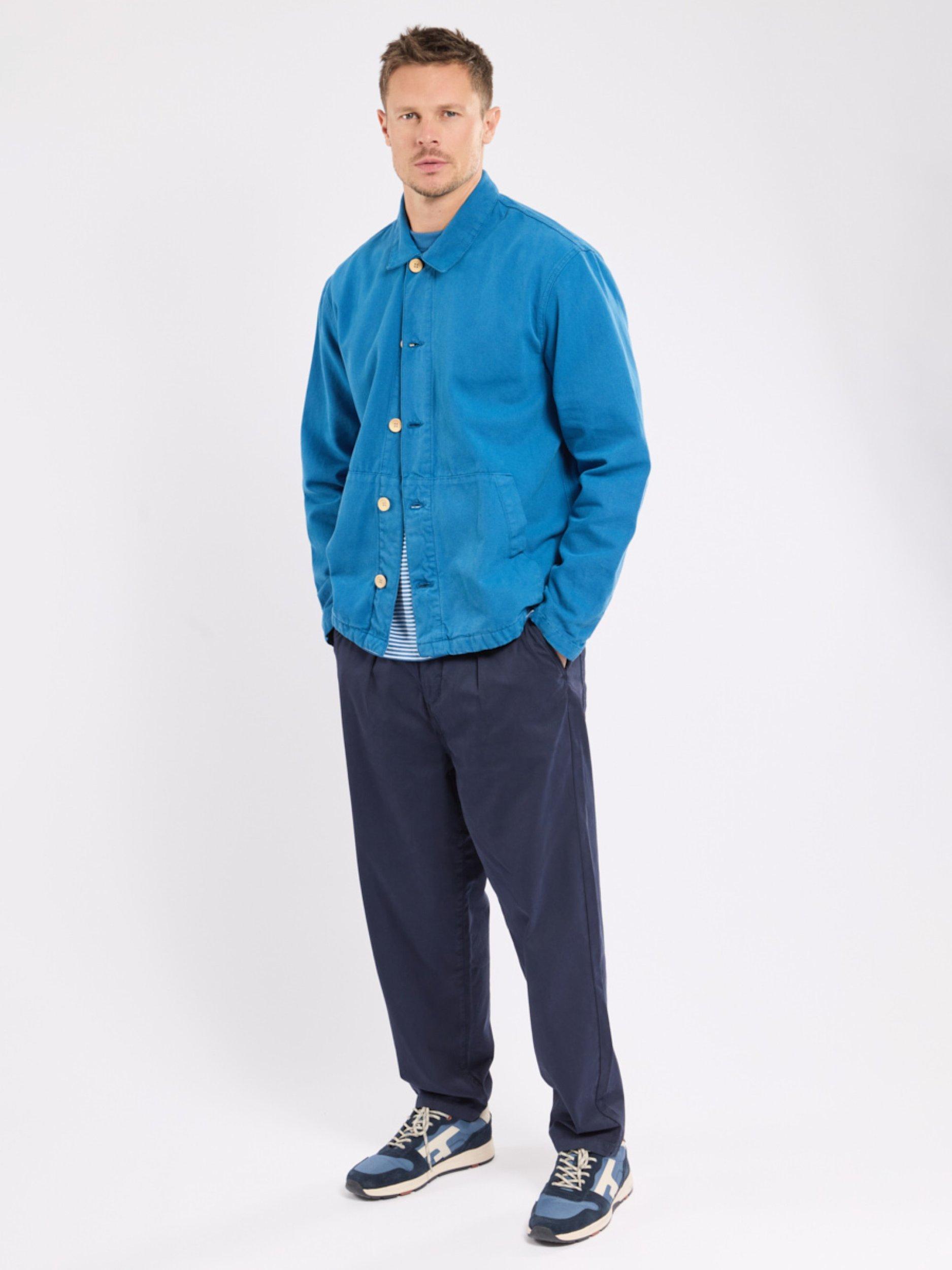 Product image 6 of 6, which shows Armor Lux Cotton Canvas Jacket, Dark Blue, S