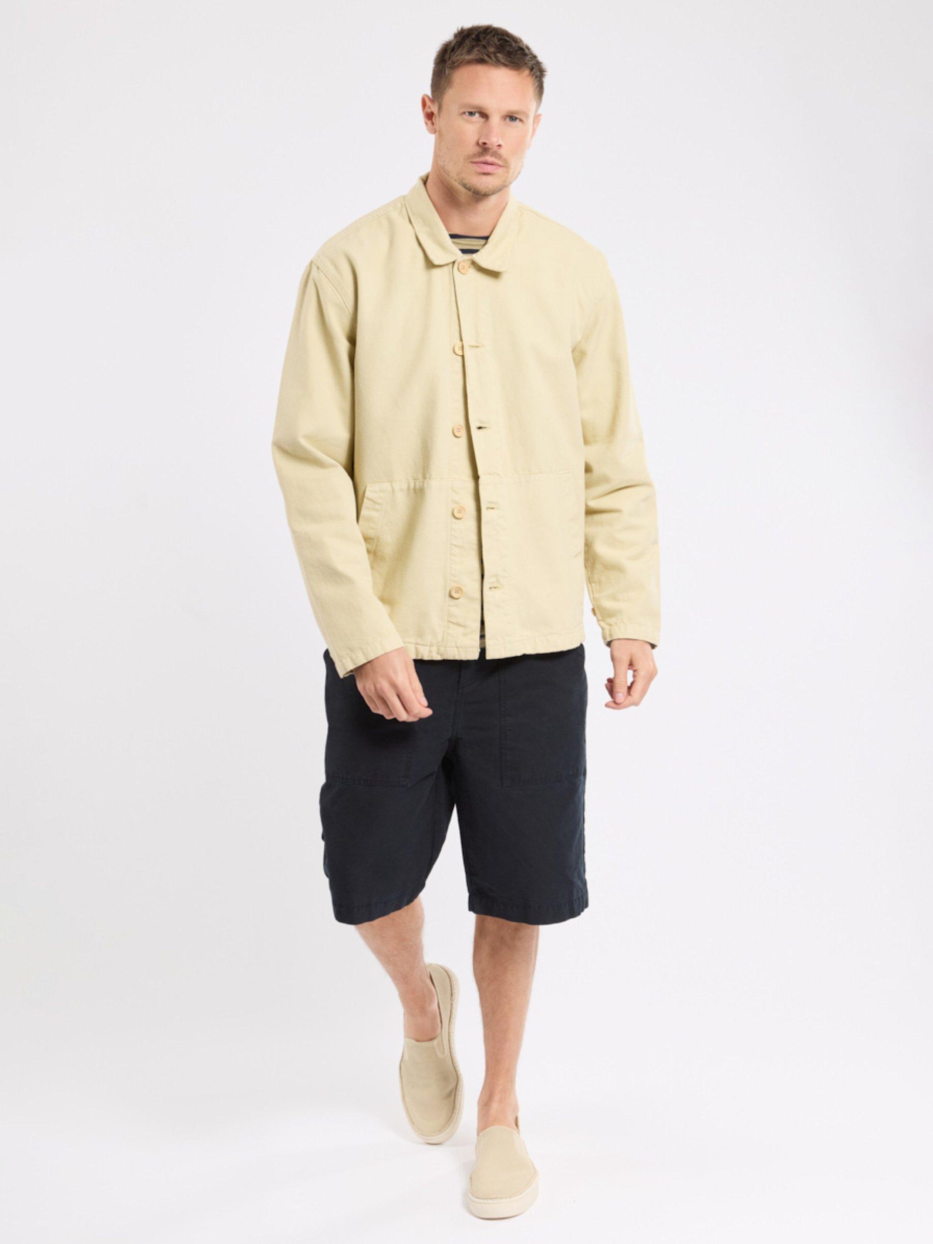 Product image 5 of 5, which shows Armor Lux Cotton Canvas Jacket, Gravel, S