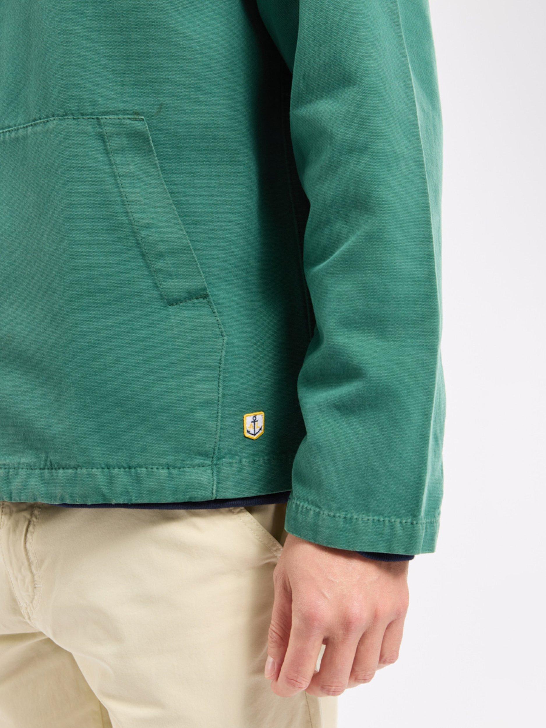 Product image 3 of 6, which shows Armor Lux Cotton Canvas Jacket, Dark Ivy, S