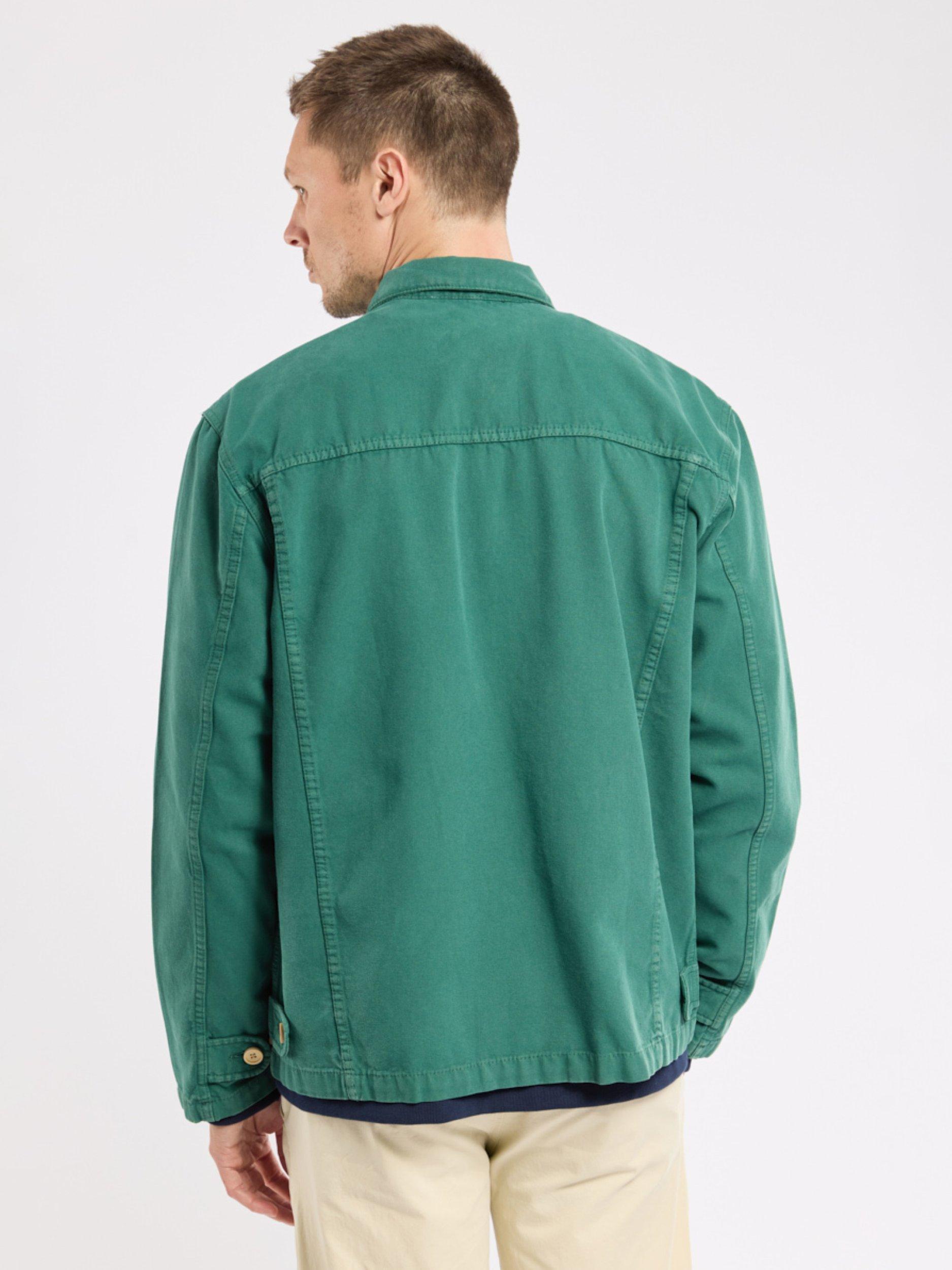Product image 4 of 6, which shows Armor Lux Cotton Canvas Jacket, Dark Ivy, S