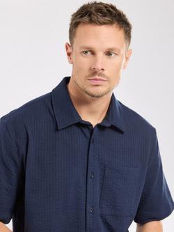 Armor Lux Cotton Regular Fit Short Sleeve Shirt, Marine Deep - view 2, Marine Deep