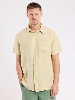 Armor Lux Linen Regular Fit Short Sleeve Shirt, Gravel, Gravel