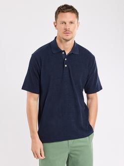 Armor Lux Cotton Regular Fit Short Sleeve Polo Shirt, Marine Deep, Marine Deep