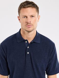 Armor Lux Cotton Regular Fit Short Sleeve Polo Shirt, Marine Deep - view 2, Marine Deep