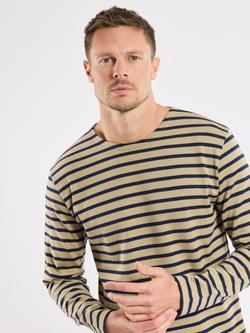Armor Lux Cotton Striped Long Sleeve T-Shirt, Treehouse/Marine Dee - view 2, Treehouse/Marine Dee