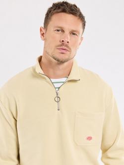 Armor Lux Cotton Half-Zip Sweatshirt, Gravel - view 2, Gravel