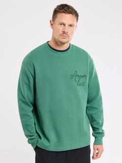 Armor Lux Cotton Stitch Logo Sweatshirt, Dark Ivy, Dark Ivy