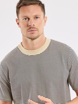 Armor Lux Cotton Regular Fit Short Sleeve Stripe T-Shirt, Gravel/Marine Deep - view 2, Gravel/Marine Deep