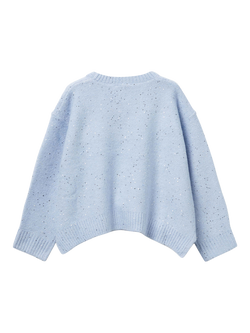 Benetton Kids' Sequin Sweatshirt, Blue - view 2, Blue