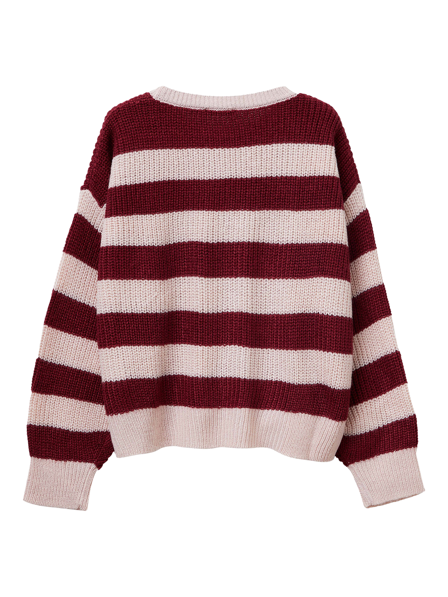 Product image 2 of 3, which shows Benetton Kids' Striped Knit Jumper, Brown, 6-7 years