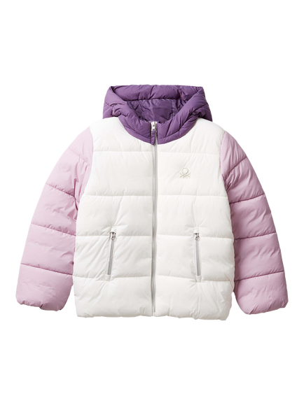 Benetton Kids' Oversized Padded Jacket, Multi