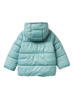 Benetton Kids' Hooded Puffer Jacket - view 2, Green