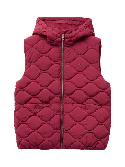 Benetton Kids' Quilted Gilet, Red, Red