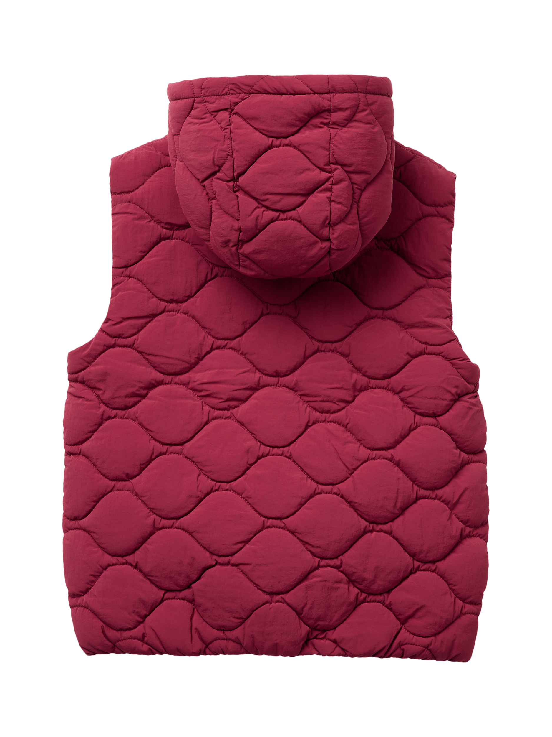 Product image 2 of 3, which shows Benetton Kids' Quilted Gilet, Red, 6-7 years