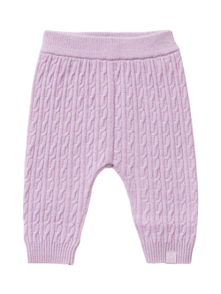 Benetton Baby Cable Knit Trousers, Violet
