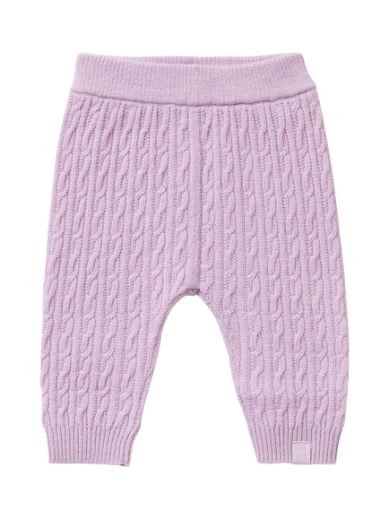 Benetton Baby Cable Knit Trousers, Violet