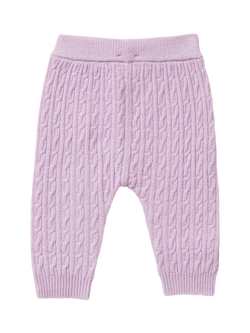 Benetton Baby Cable Knit Trousers - view 2, Violet