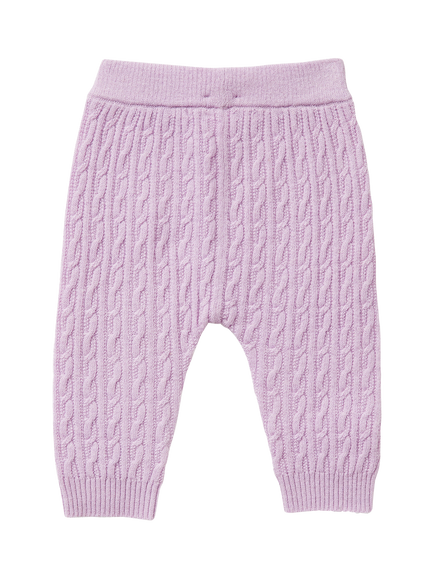 Benetton Baby Cable Knit Trousers - view 2, Violet