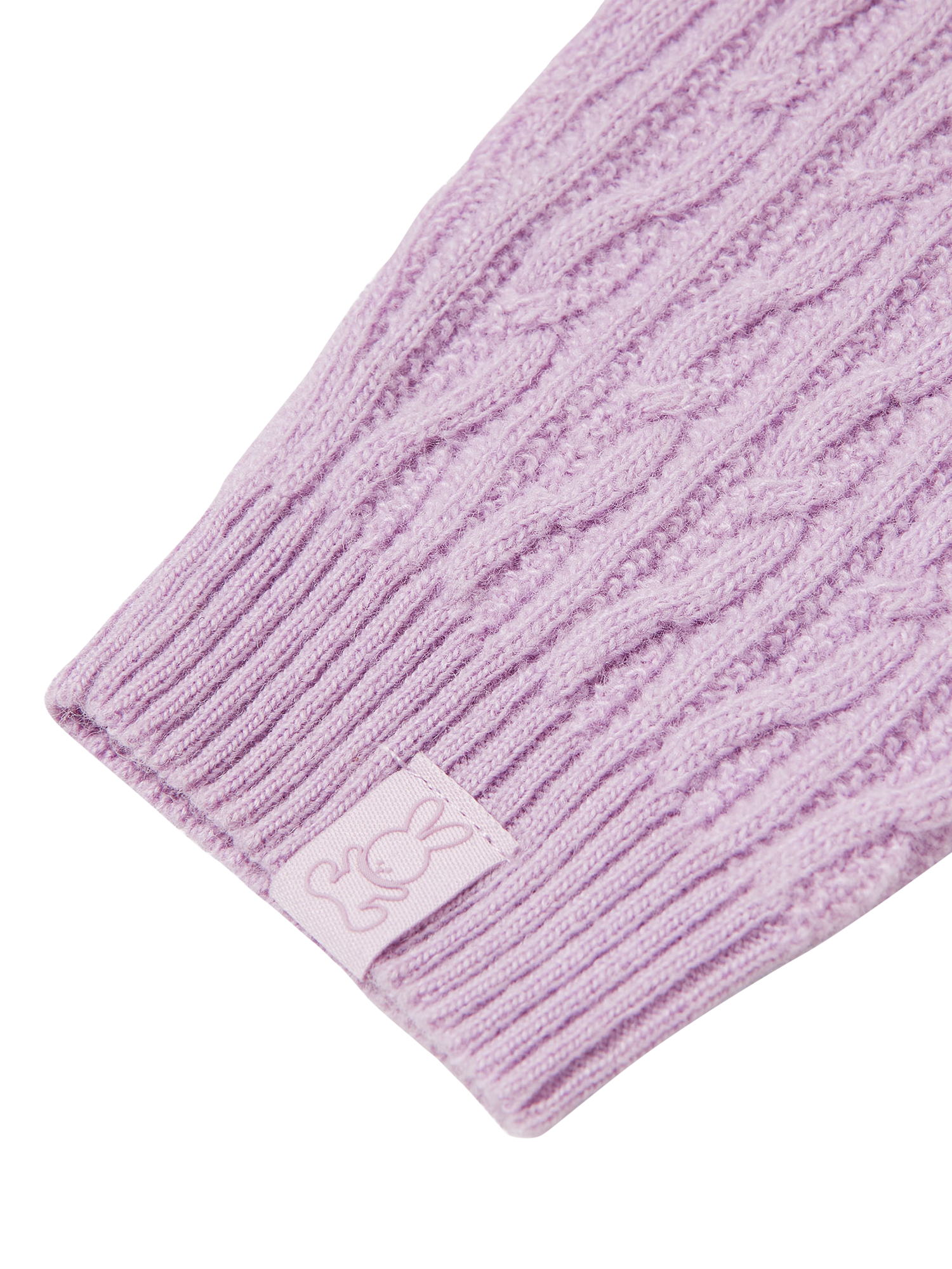 Product image 3 of 4, which shows Benetton Baby Cable Knit Trousers, Violet, 1-3 months