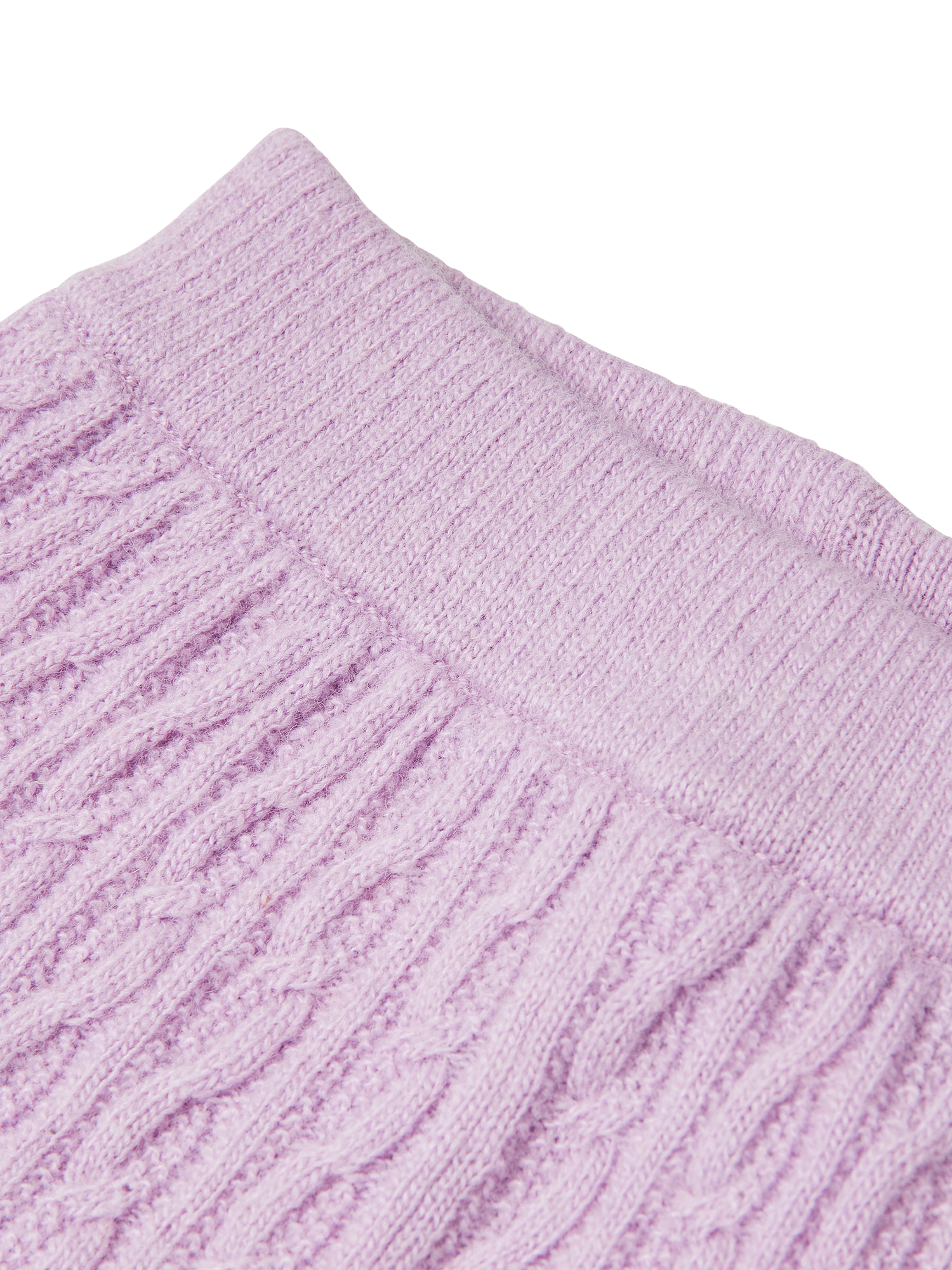 Product image 4 of 4, which shows Benetton Baby Cable Knit Trousers, Violet, 1-3 months