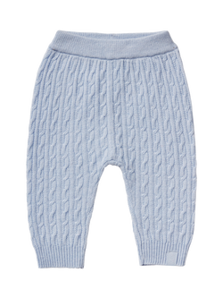 Benetton Baby Cable Knit Trousers, Blue