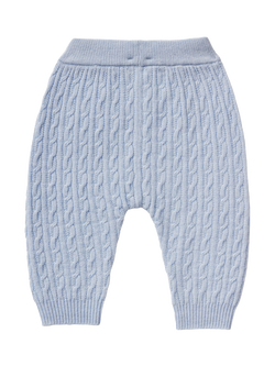 Benetton Baby Cable Knit Trousers - view 2, Blue