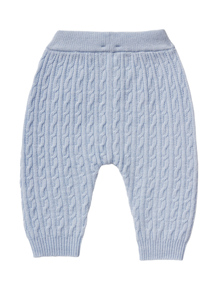 Benetton Baby Cable Knit Trousers - view 2, Blue