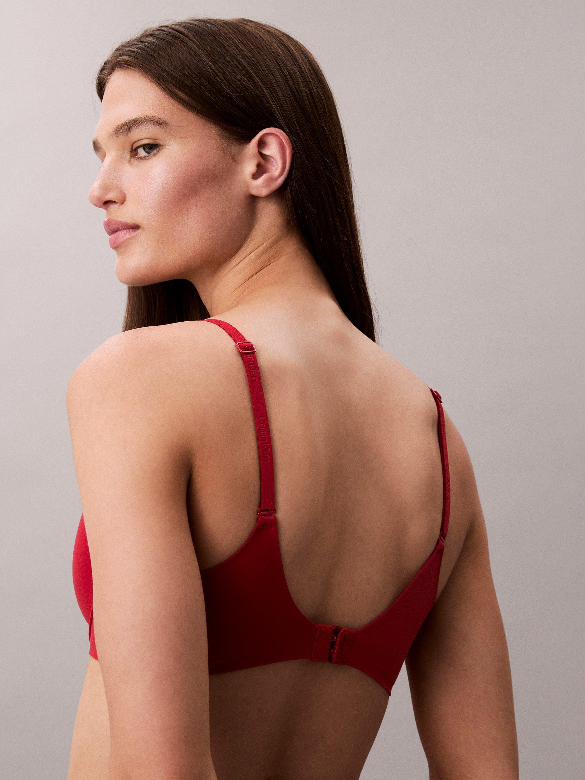 Product image 2 of 5, which shows Calvin Klein Perfectly Fit Lightly Lined Full Coverage Bra, Red Stamp, 34A