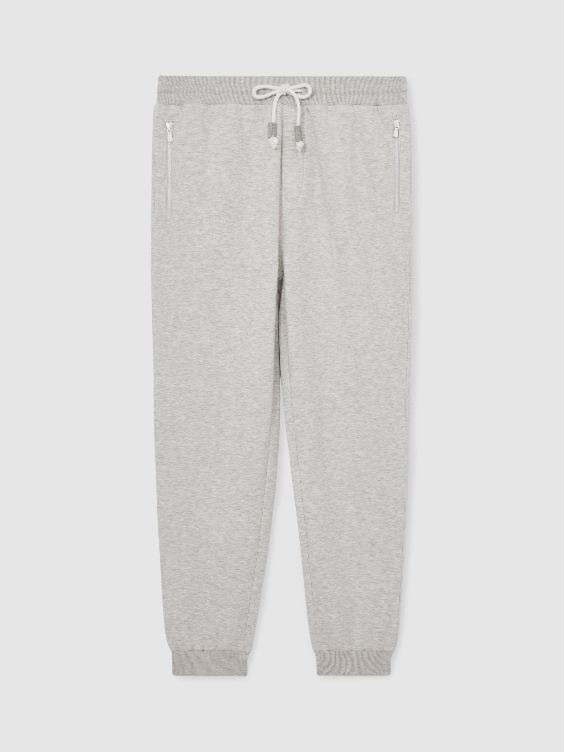 Product image 3 of 5, which shows Reiss Finch Drawstring Joggers, Grey, XS