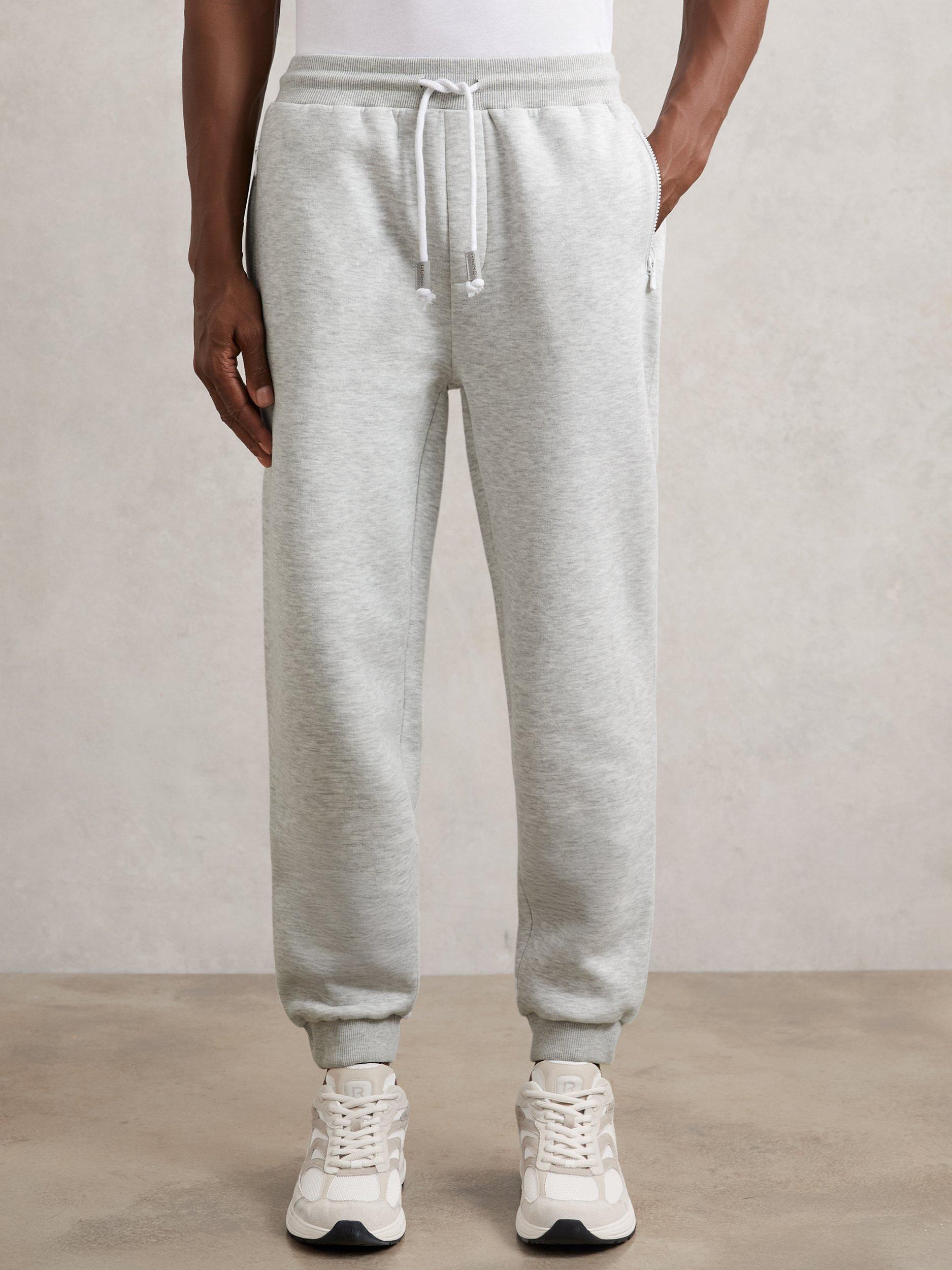 Product image 5 of 5, which shows Reiss Finch Drawstring Joggers, Grey, XS