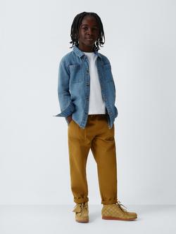 John Lewis Kids' Patch Pocket Denim Shirt, Blue - view 2, Blue