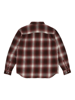 Dubbleware Cotton Regular Fit Check Work Shirt, Brown Plaid - view 2, Brown Plaid