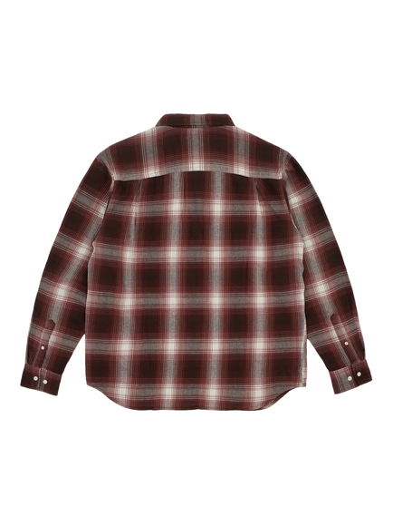 Dubbleware Cotton Regular Fit Check Work Shirt, Brown Plaid - view 2, Brown Plaid
