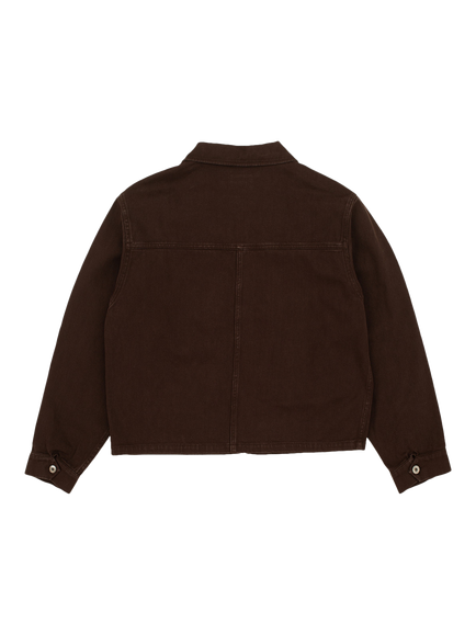 Dubbleware Cropped Work Jacket, Chocolate Plum - view 2, Chocolate Plum