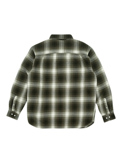 Dubbleware Cotton Regular Fit Check Work Shirt, Green Plaid - view 2, Green Plaid