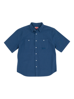 Dubbleware Cotton Regular Fit Striped Denim Shirt, Denim Stripe, Denim Stripe