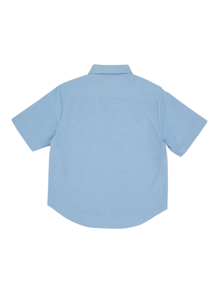 Dubbleware Cotton Regular Fit Popover Shirt, Light Blue - view 2, Light Blue