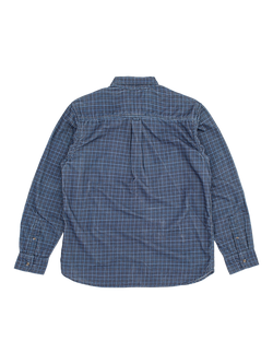 Dubbleware Cotton Regular Fit Check Work Shirt, Box Cord Navy - view 2, Box Cord Navy