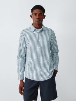 Kin Check Shirt containing TENCEL™ Lyocell, Blue, Blue