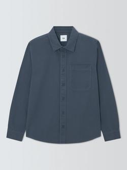 Kin Topstitch Cotton Shirt, Blue
