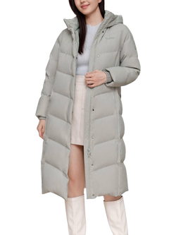 Bosideng Padded Windproof Full Length Coat - view 2, Baby Grey