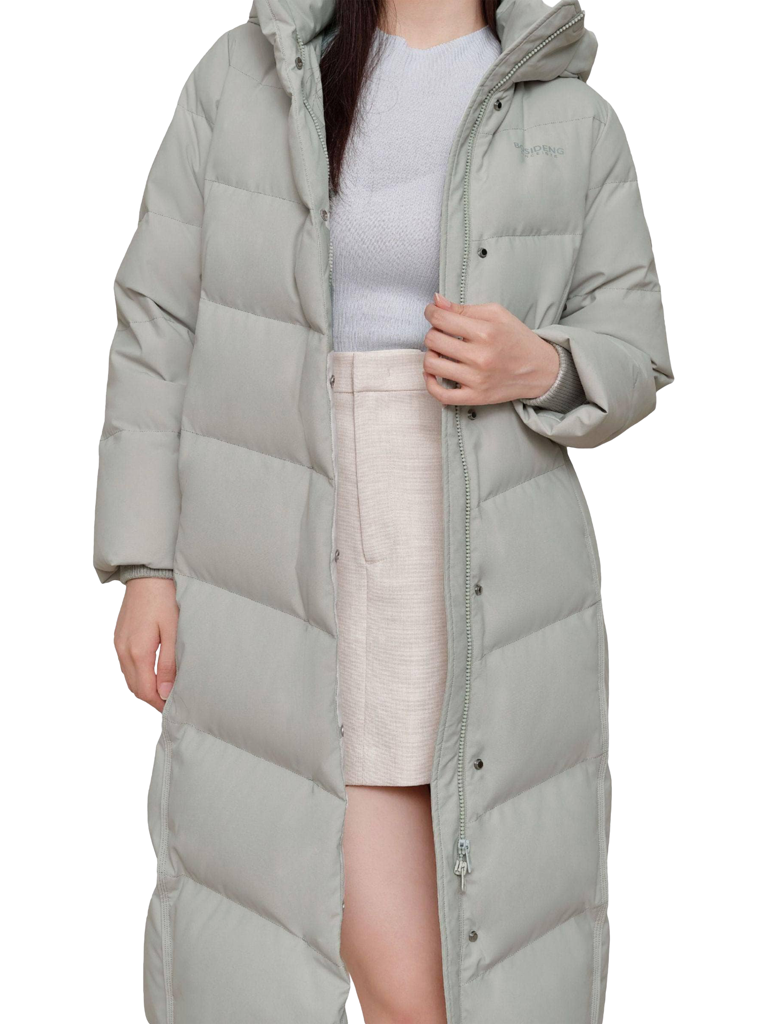 Product image 5 of 5, which shows Bosideng Padded Windproof Full Length Coat, Baby Grey, 6