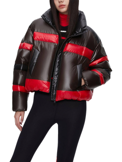 Bosideng X MSGM Colour Block Puffer Jacket, Red