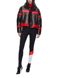 Bosideng X MSGM Colour Block Puffer Jacket - view 2, Red