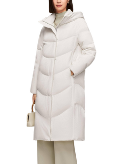 Bosideng Goose Down Long Coat, Light Grey