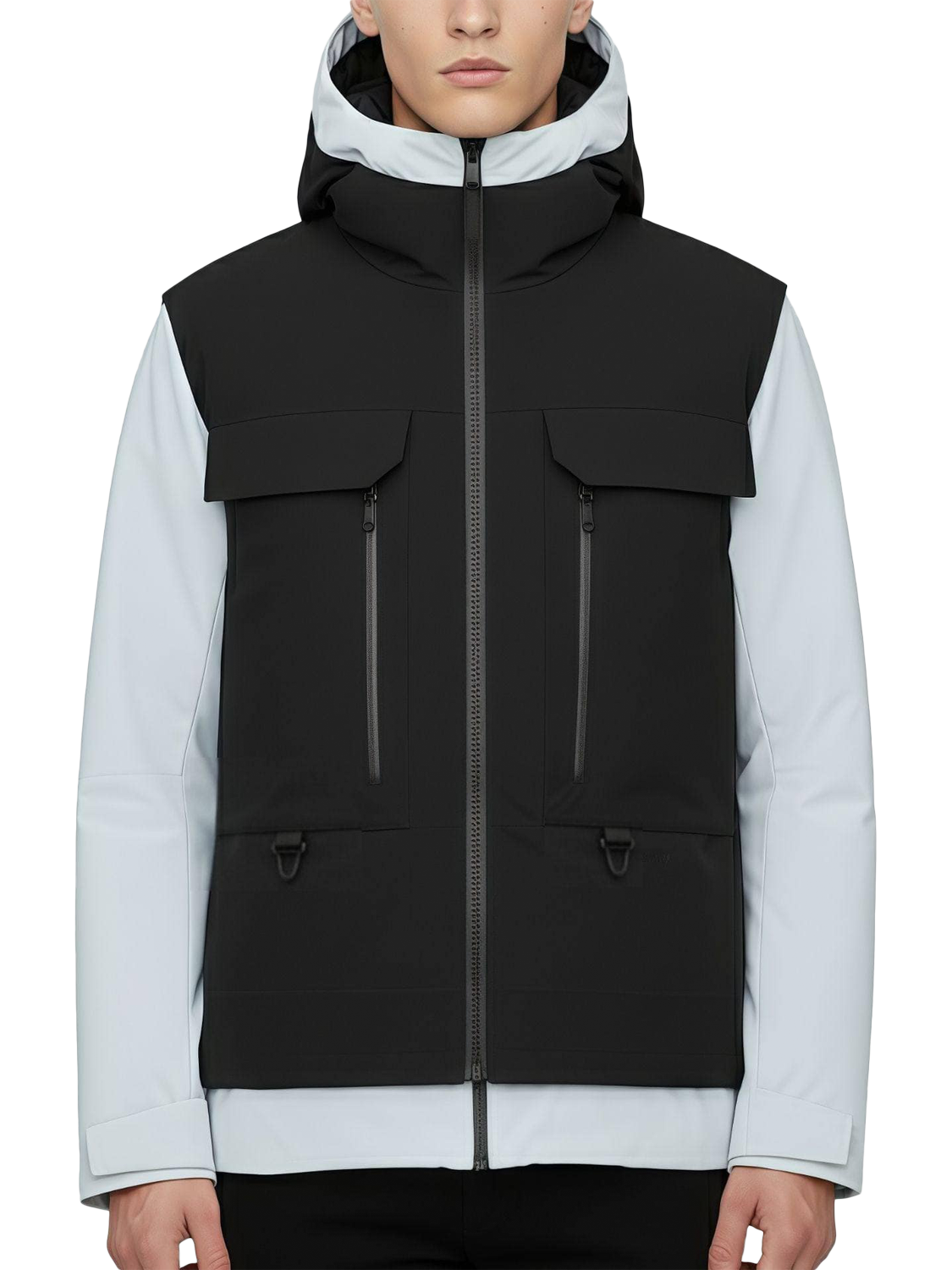Product image 1 of 6, which shows Bosideng Colour Block 3-in-1 Ski Jacket, Grey, XXXS