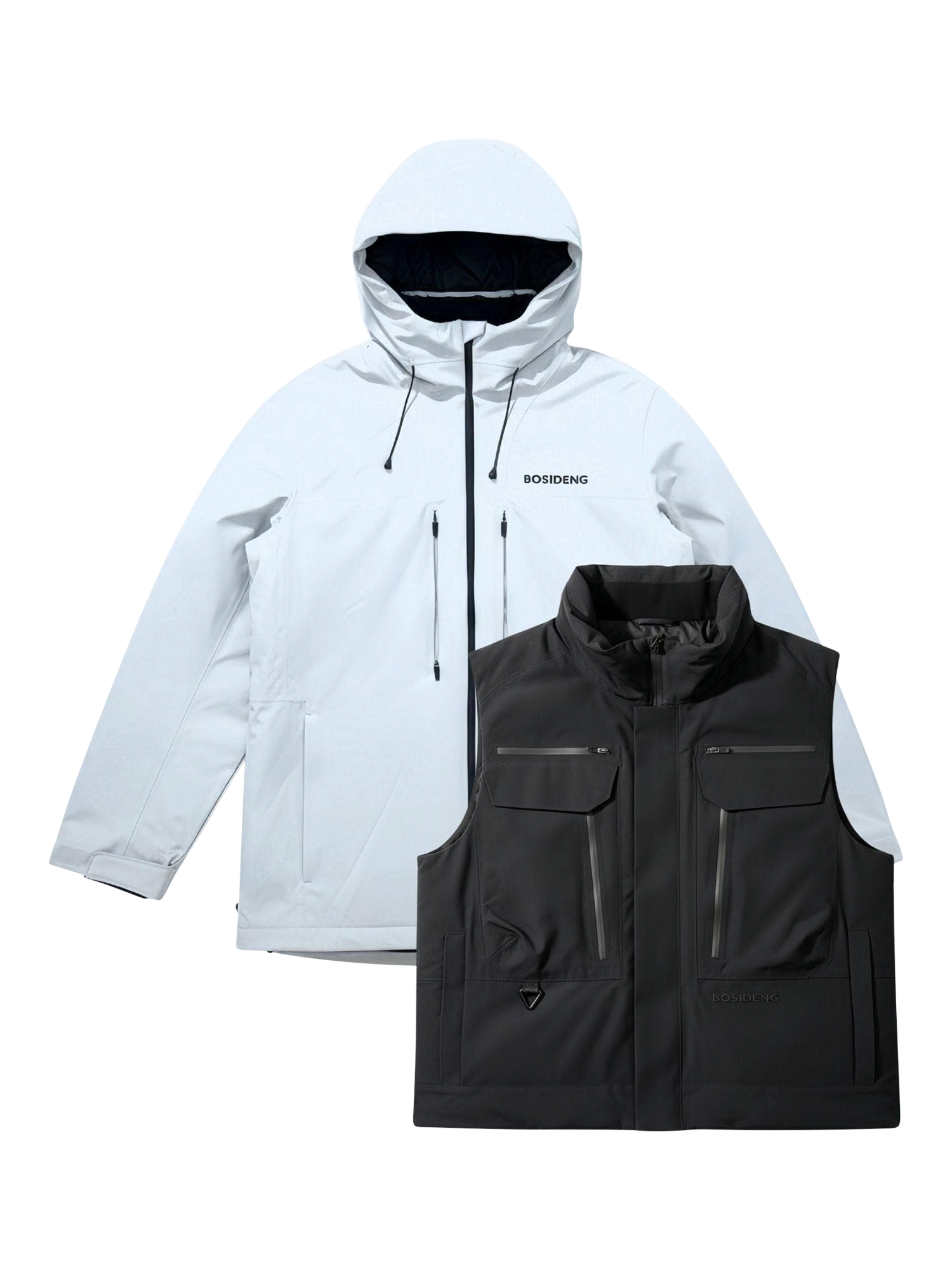 Product image 3 of 6, which shows Bosideng Colour Block 3-in-1 Ski Jacket, Grey, XXXS